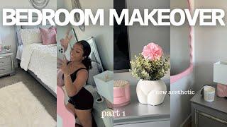 AESTHETIC BEDROOM MAKEOVER + ROOM TOUR ️ | pinterest inspired + decorating, new funiture, haul