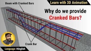 Why do we provide cranked bars in beams & slabs? | Bent up bars in beams & slabs | Civil tutor Hindi