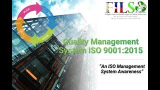 Quality Management System ISO 9001:2015 Awareness Training