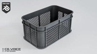 how to model this Plastic Crate in blender _ Blender Modeling