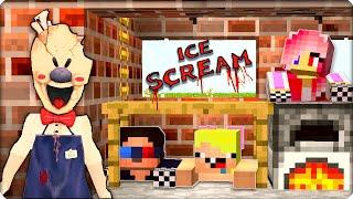 Мы сбежали от Мороженщика в Майнкрафт! Minecraft Побег Шеди Леска Нубик Ice Scream