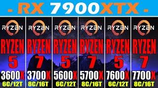 RYZEN 5 3600X vs RYZEN 7 3700X vs RYZEN 5 5600X vs RYZEN 7 5700X vs RYZEN 5 7600X RYZEN 7 7700X ||