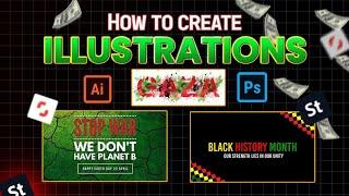 How to create Vectors on Adobe Illustrator for Shutterstock? Grow with imran Live Stream