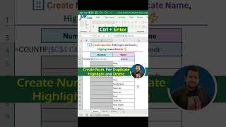 OMG! I Never Knew This Excel Trick for Duplicate Names! Excel Tutoring #shorts