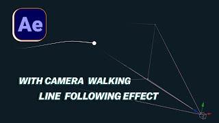 After Effects Tutorial on creating a line following along camera path line || Guntur || Telugu