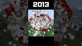 Evolution of TNT explosion in Minecraft