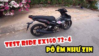 TEST RIDE EXCITER 150 72+4 PÔ SIÊU ÊM NHƯ ZIN - CẢM NHẬN GIA TỐC & HIỆU SUẤT MÁY