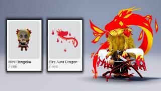 34 BEST GET FREE ITEM UGC ON ROBLOX 2025 & FREE FIRE AURA DRAGON ITEMS ROBLOX 