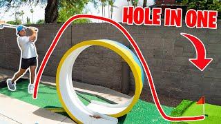 We Used REAL GOLF CLUBS To Play Mini Golf!!