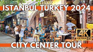 ISTANBUL TURKEY 2024 CITY CENTER 4K WALKING TOUR EMINONU,KARAKOY,GALATA BRIDGE-FOODS,RESTAURANTS