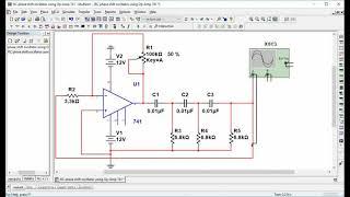 RC Phase Shift Oscillator using Op-Amp Simulation