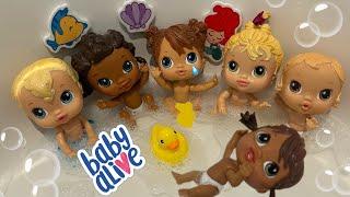 NEW Baby alive crib life dolls swimming in the bath  Layla has a BIG accident! 