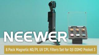 Introducing the NEEWER 6 Pack Magnetic ND/PL UV CPL Filters Set for DJI OSMO Pocket 3