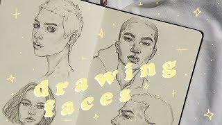 How I Draw Faces | Sketchbook Sesh #1