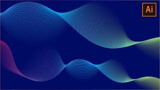 How to make abstract waves in Adobe illustrator | Abstract Background Design | Illustrator tutorial