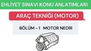 Motor Nedir? / Motor Konu: 1 /  Ehliyet Sınavı Konu Anlatımı