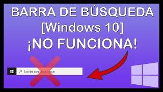 La Barra de Búsqueda NO Funciona en Windows 10 (2022)  Solución