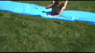 Little Girl Doesn't Slip On Slide