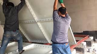 FRP water tank installation Flybusiness