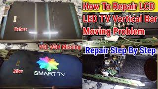 How to Fix Vertical Bars On LED TV | LED TV Vertical Moving Bar Problem