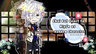 Chai Bot react to M!y/n as Random characters | Read desc. | Part 1/2 | By: Xieraa | 