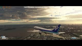 MSFS2020 TOKYO HANEDA International Airport (RJTT) Airport RWY22 Landing