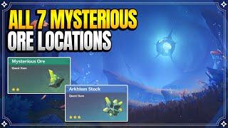 All 7 Mysterious Ore Locations | Arkhium Stock | World Quests & Puzzles |【Genshin Impact】