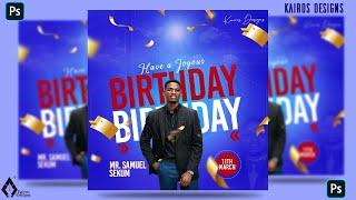 How to design a simple Birthday flyer in Photoshop| Birthday flyer design| Photoshop Tutorial tips