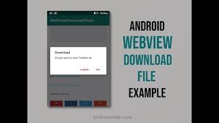Android WebView Download File Example Demo