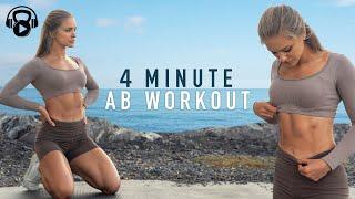 4 MINUTE |  AB WORKOUT | No equipment, Home Core Workout (w/ Valerie)