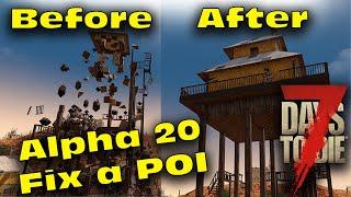 7 Days To Die How to Quickly Restore a POI (Alpha 20) 7D2D Console Command To Restore a POI