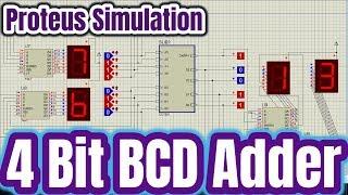 How to design 4 bit BCD Adder visualized by 7 segment display Tutorial 01