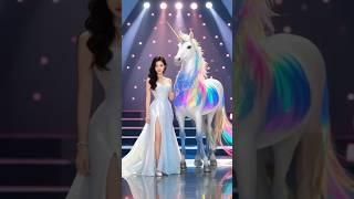 Talent show The perfect fusion of beauty and unicorns #americasgottalent  #agt  #shorts