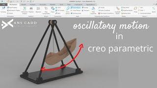 Oscillatory Motion in Creo Parametric | mass properties #anscadd #anscad #creo tutorial