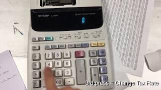 How To Set Tax Rate on Sharp EL-1801V Calculator