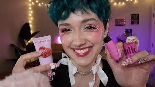 ASMR Doing My Valentine’s Day Inspired Makeup  (chatty grwm, whispered makeup, tapping, sleep aid)