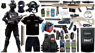 Unboxing special forces weapon toys, MP5K submachine gun, M24 sniper gun, AK47 assault rifle, Glock