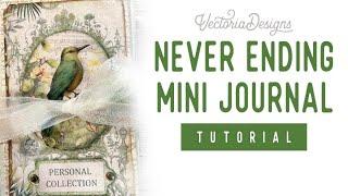 Never Ending Mini Journal | Tutorial | Forest Birds Utopia Crafting Printable Kit