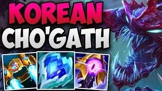 KOREAN CHALLENGER CARRIES WITH CHO'GATH MID! | CHALLENGER CHO'GATH MID GAMEPLAY | Patch 15.3 S15