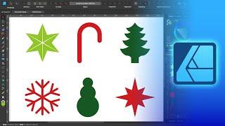 Affinity Designer 2 Draw Christmas SVG Shapes Free Downloads and Tutorial