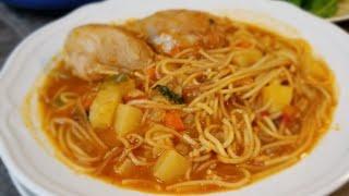 SOPA DE FIDEO CON POLLO!  easy CHICKEN AND FIDEO SOUP!