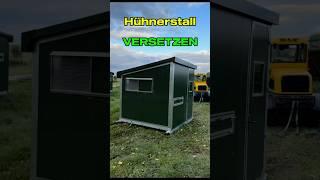 Mini mobiler Hühnerstall auf Kufen Versetzen #landwirtschaft #farming #huhn