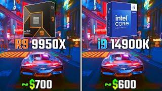 RYZEN 9 9950X vs INTEL i9-14900K | Test in 6 Games