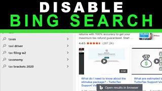 Disable Bing Search in Windows 10