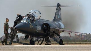 4Kᵁᴴᴰ Lockheed TF-104G-M Starfighter "Black Beauty" J-79 Engine Test Run with LOUD HOWL !!