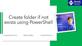 Create folder if not exists using PowerShell