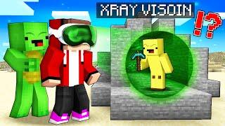 JJ And Mikey USE X-RAY vs Hacker BANANA Survival Battle in Minecraft Maizen