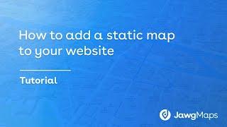 How to add a static map to your website