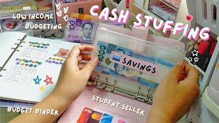 cash envelope stuffing #6  new budget binders  low income budgeting  student seller philippines