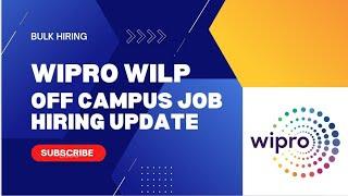 Wipro Wilp Off Campus Drive For 2021-22 Batch | FOR BCA & BSC STUDENTS